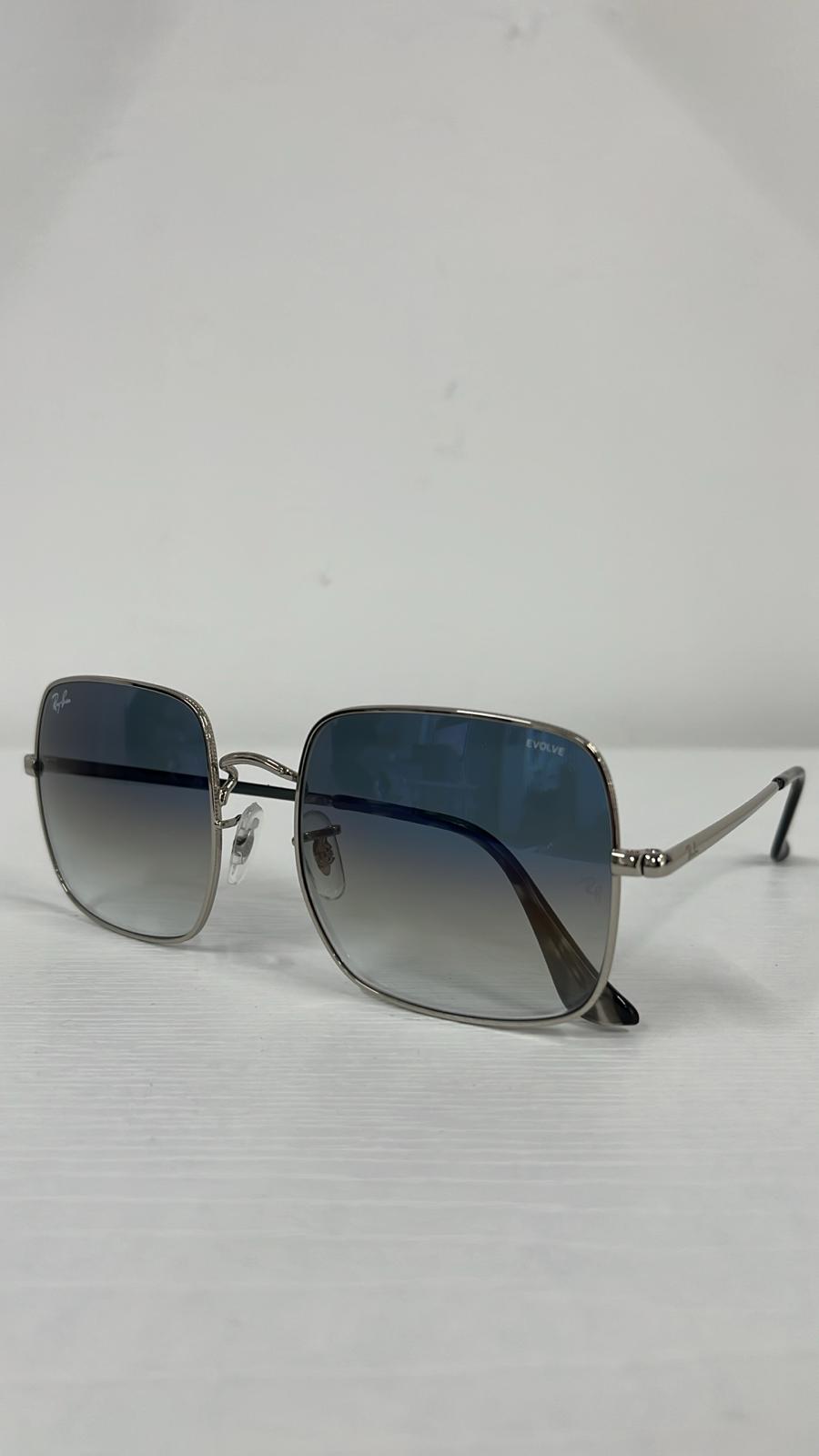 RAY-BAN SQUARE SILVER GRADIENT BLUE