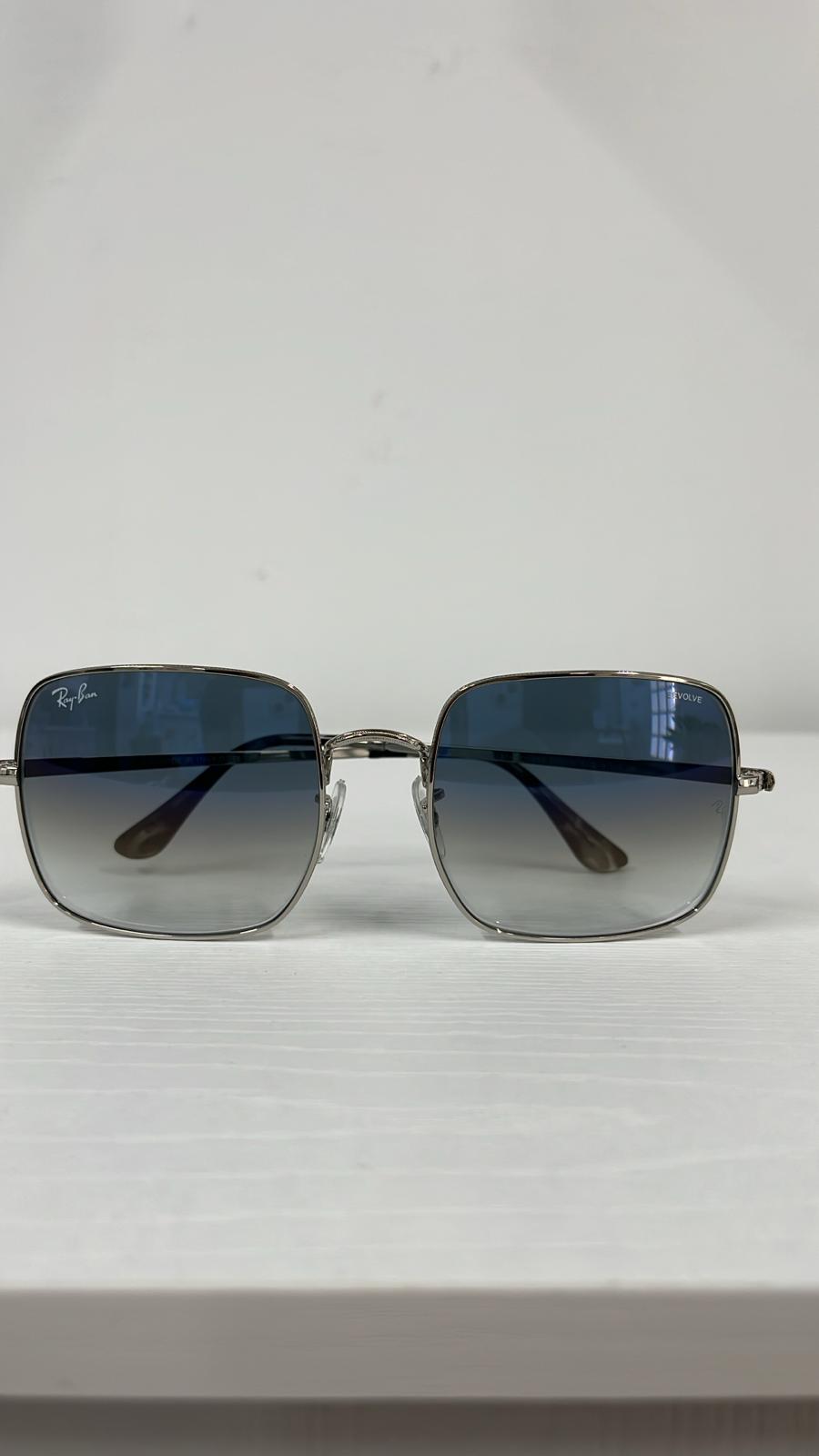 RAY-BAN SQUARE SILVER GRADIENT BLUE