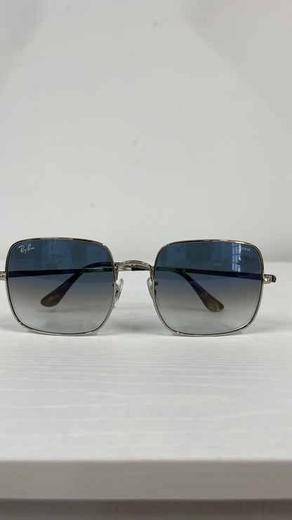 RAY-BAN SQUARE SILVER GRADIENT BLUE
