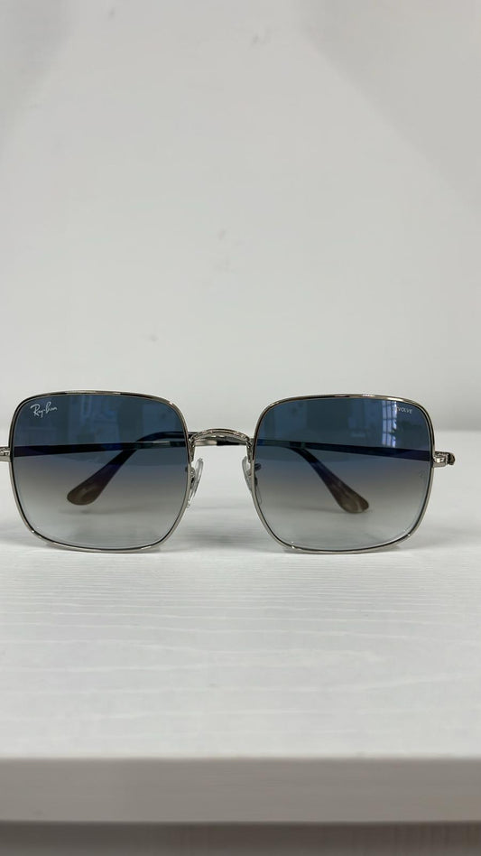 RAY-BAN SQUARE SILVER GRADIENT BLUE